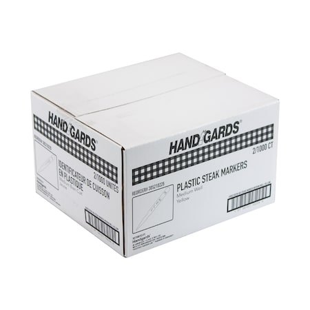 Handgards Handgards Yellow Medium Well Plastic Steak Marker, PK2000 305210226